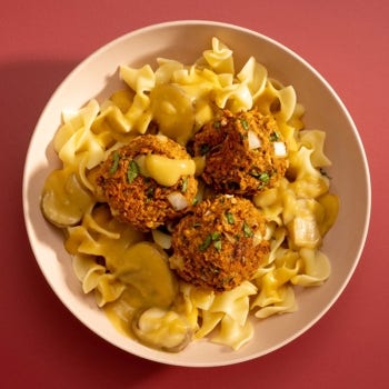 Meatballs With Vegan Mushroom Sauce